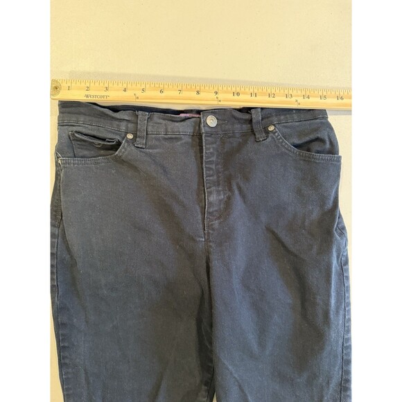 Gloria Vanderbilt Amanda Pants Womens 10 Black Straight Mid Rise Stretch Travel - Picture 4 of 7